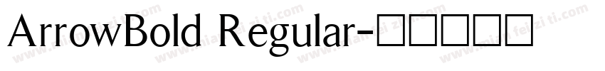 ArrowBold Regular字体转换